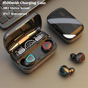 M10 TWS Bluetooth Headphones 3500Mah Charging Box Wireless Earphones with Microphone 9D Stereo Sports Waterproof Earbuds Headset