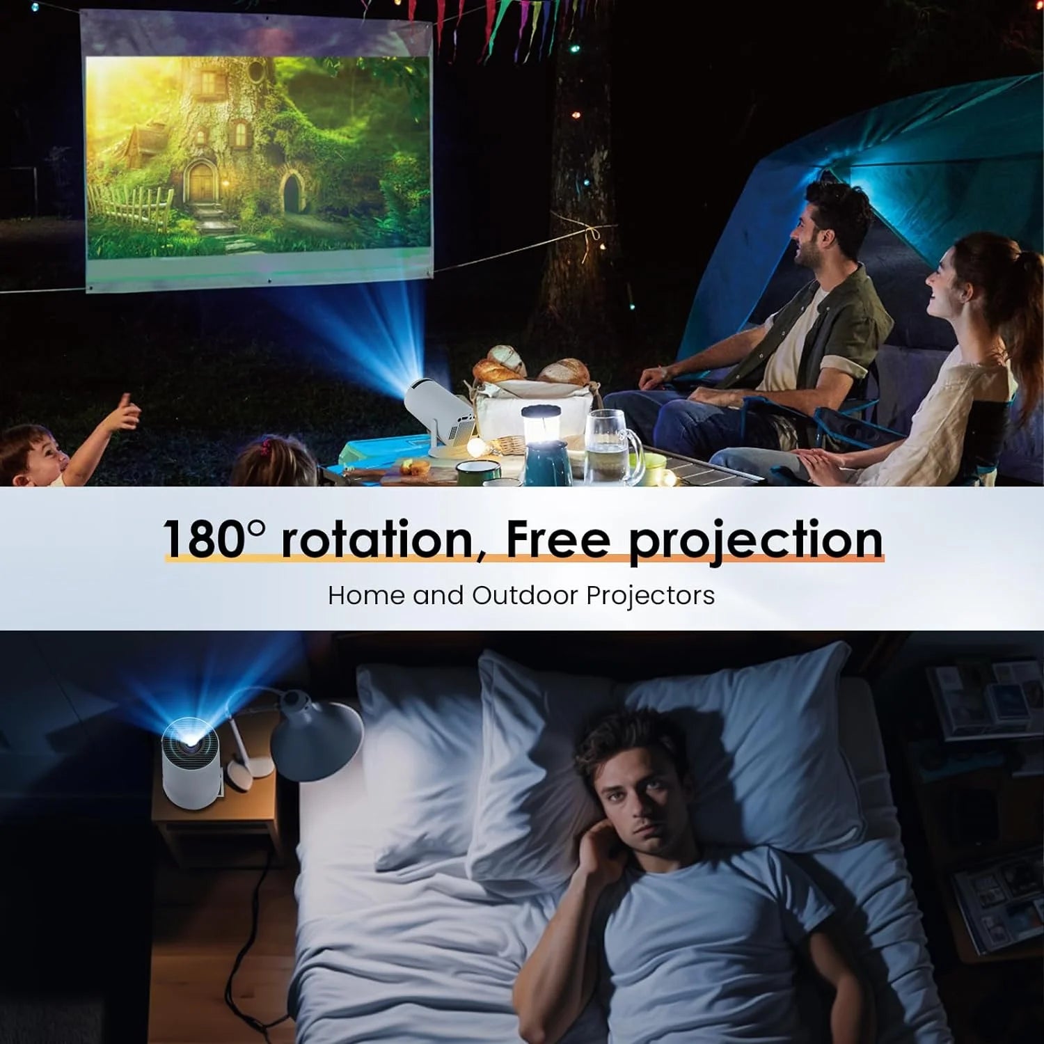 4K Mini Projector with Wifi and Bluetooth