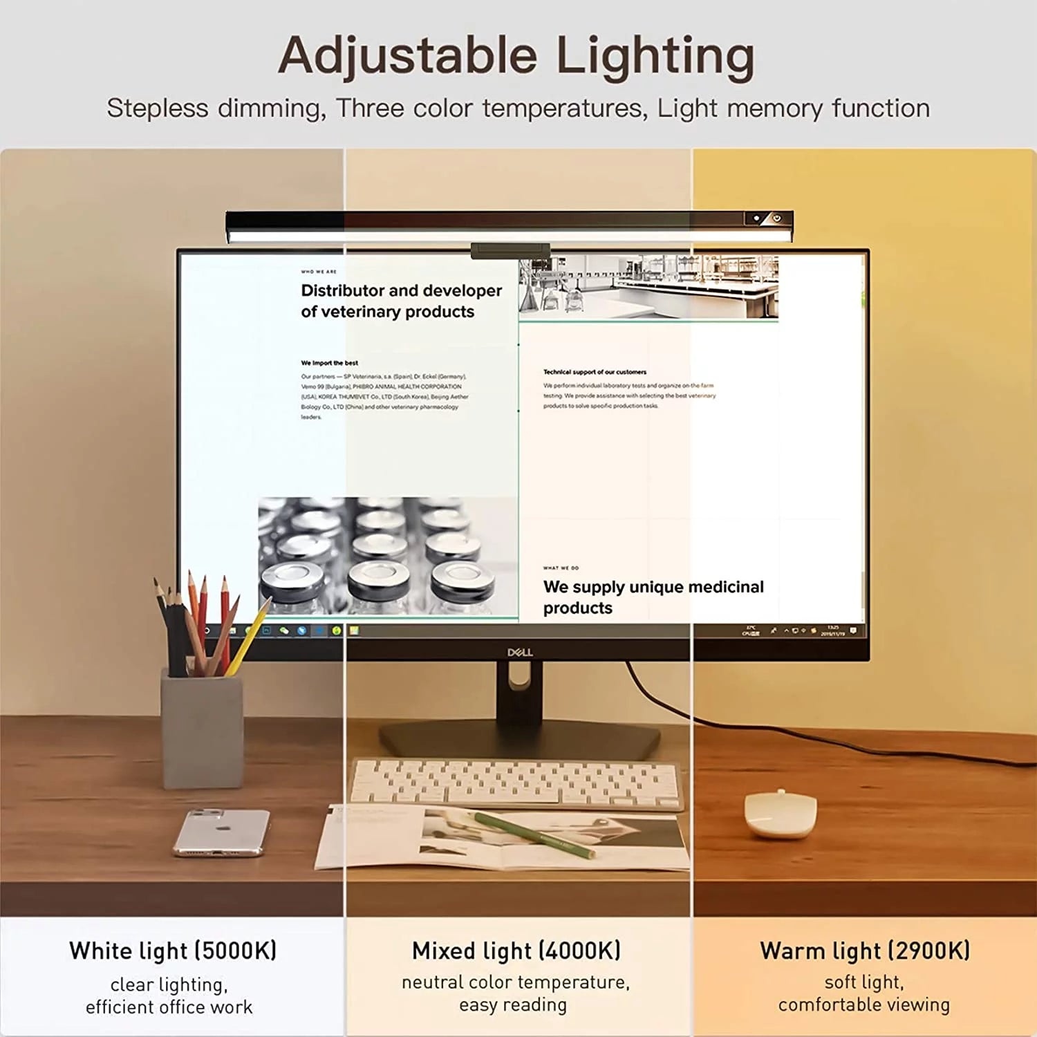 Usb-Powered LED Monitor Light